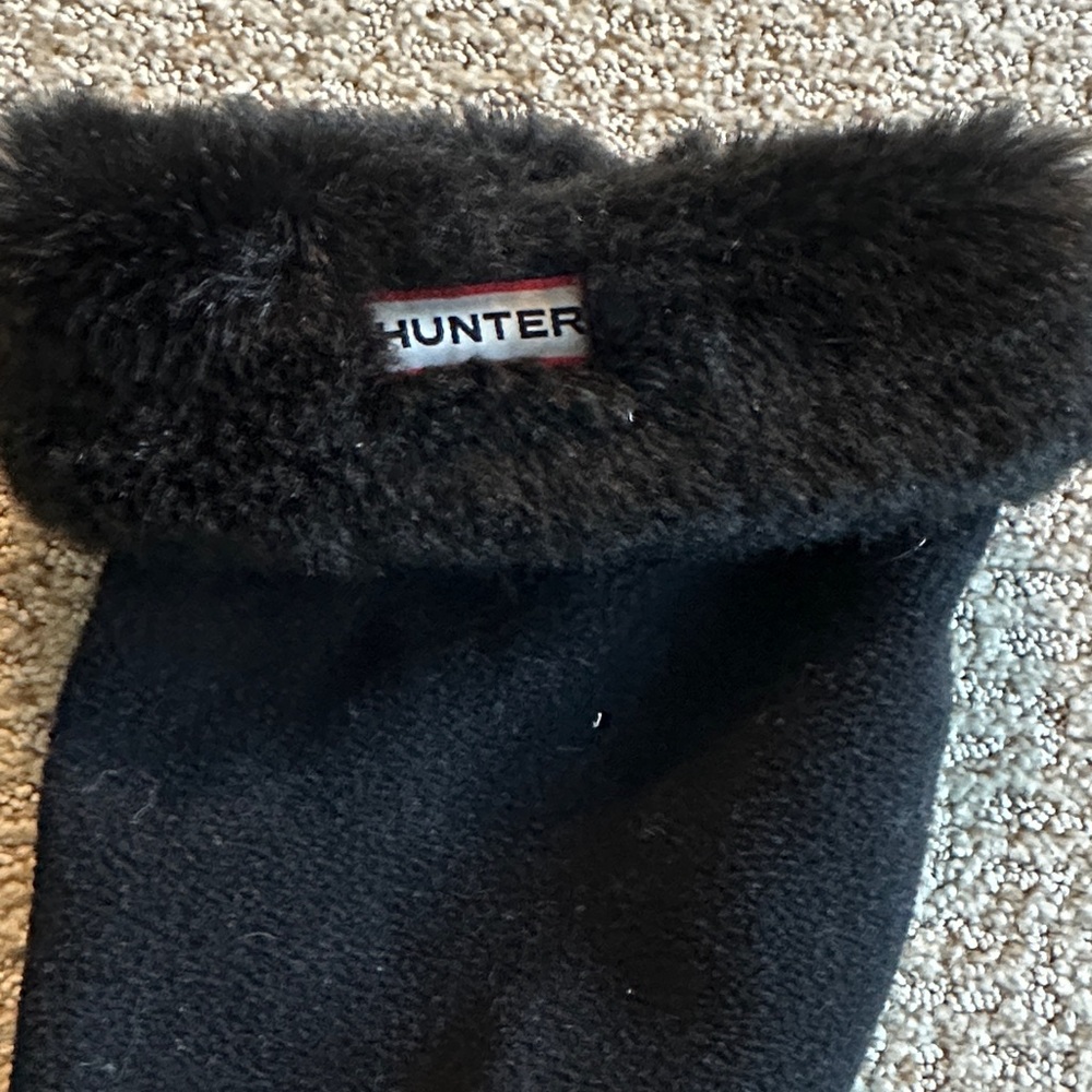 Hunter Black Faux Fur Boot Liners-pair